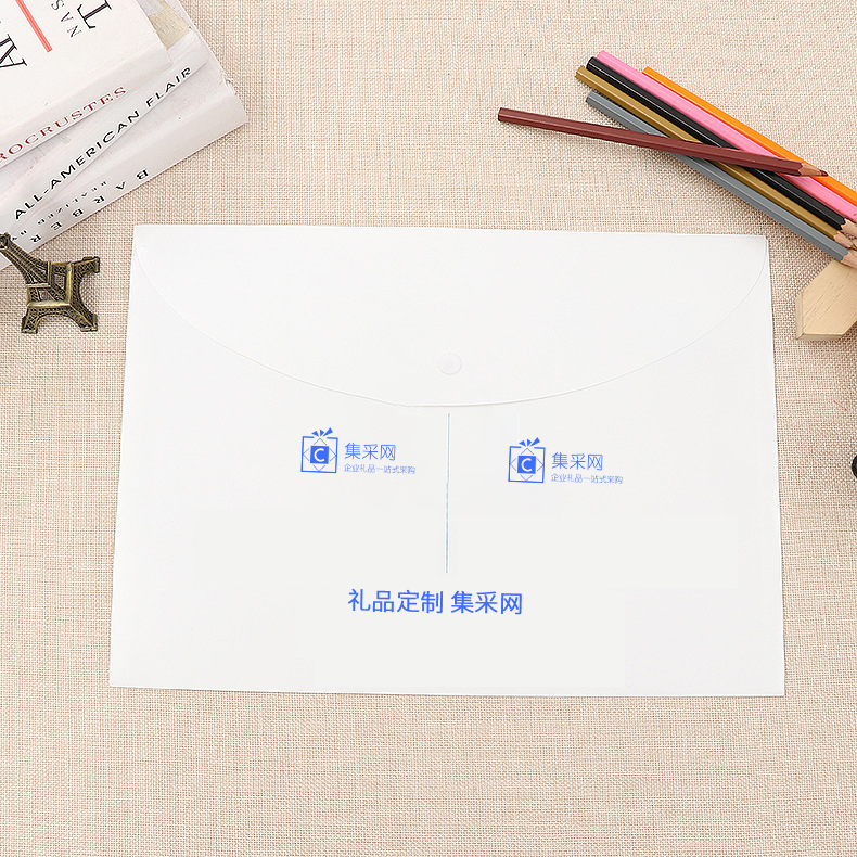 PP文件夾 辦公資料按扣文件檔案袋定制 塑料A4文件袋