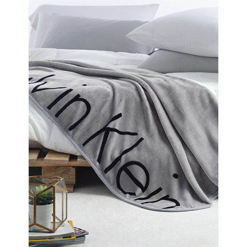 Calvin Klein home經典毯(灰)