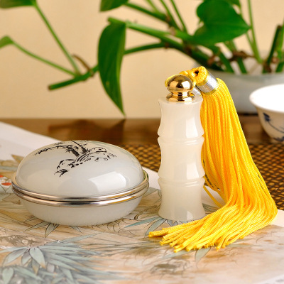 白玉節(jié)節(jié)高升印章套裝