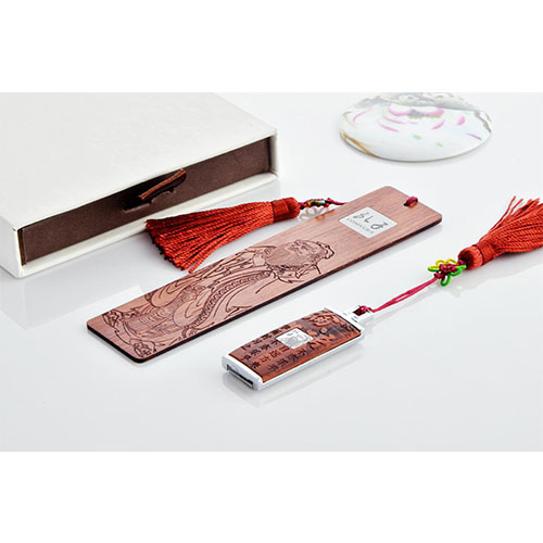 紅木16GU盤+書簽套裝