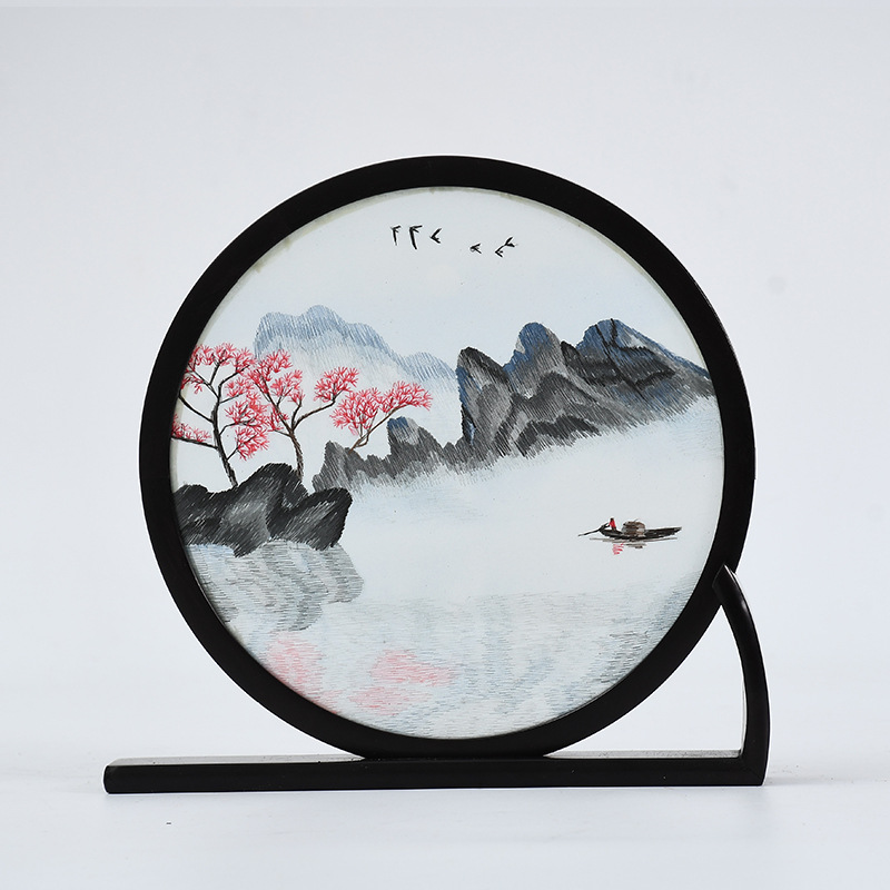 蘇繡成品刺繡擺件
