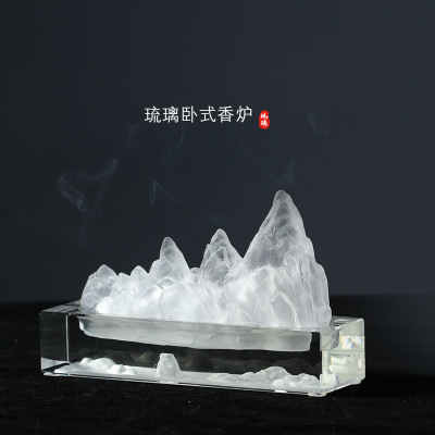 琉璃假山擺件臥式禪意線香熏香爐茶室筆架