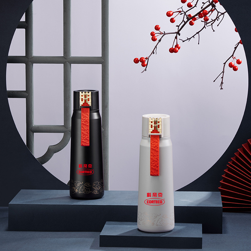 中國風(fēng)保溫杯復(fù)古提繩